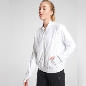 Athleta A Game Reversible Women's White Bomber Jacket